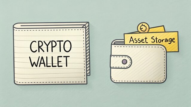 Crypto Wallet and Asset Management Illustration - Powered by Adobe