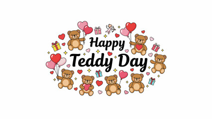 Celebrate Teddy Day with adorable teddy bears and heartfelt wishes, a perfect gift for loved ones