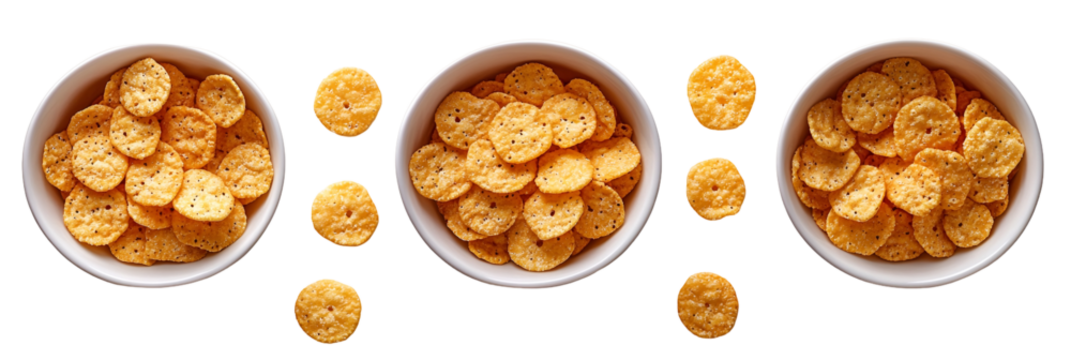 Three circular shapes on transparent background - Powered by Adobe