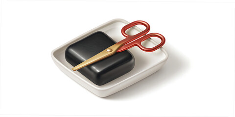 scissors on white background