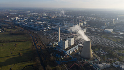 Wolfsburg Car Manufacturing Plant Aerial