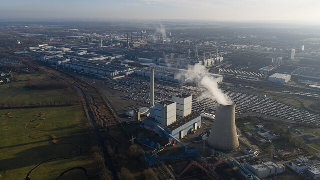 Wolfsburg Car Manufacturing Plant Aerial