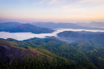 Fototapeta premium mountain landscape in summer, mountain landscape, Western Ghats, Samse, Kalasa, Chikmagalur 
