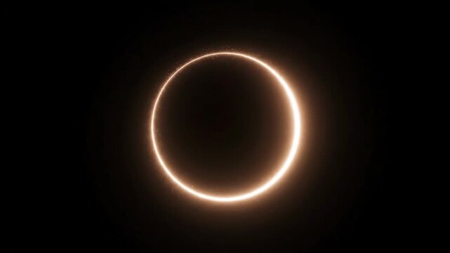 Solar Eclipse Ring of Fire in Space.
