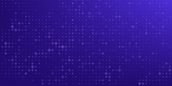 Purple glowing pixel dot pattern. Abstract neon grid wallpaper. Violet color mosaic pattern backdrop. Vector modern technology, business, science, healthcare, medicine, presentation design background