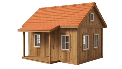 high quality wooden house isolated on white background stock image for stock inn.