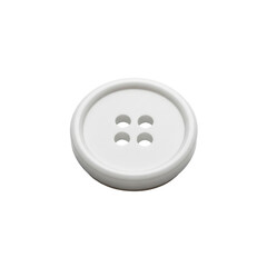 Single white sewing button