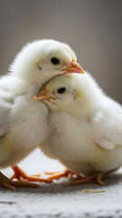 two yellow chicks in the high quality close up file stock image.jpg