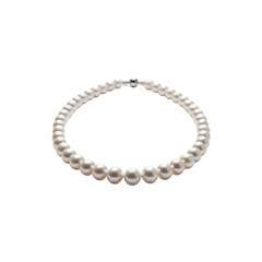 Pearl necklace jewelry isolated on Transparent Background