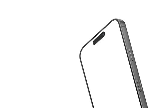 High quality premium realistic 3d render smartphone ui ux screen presentation mockup with transparent PNG