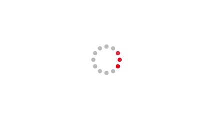 Circular Loading Spinner with Dotted Progress on White Background - Powered by Adobe