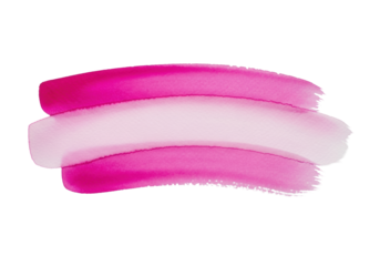 ultra photorealistic, macro shot of a horizontal magenta and pale pink watercolor brushstroke with soft bleeding edges, flat lay on clean gray background and copy space. concept for elegant
