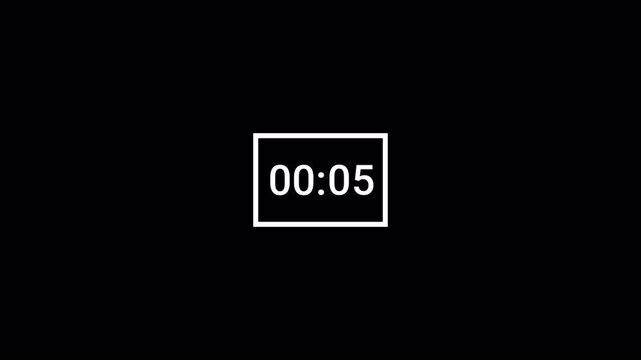 10 seconds Sliding Countdown Timer Animation, 10 to 0 Seconds Countdown Video, Ten seconds Sliding Countdown Timer, 10 Second digital Clock Animation, Scrolling Numbers on Black Background. 