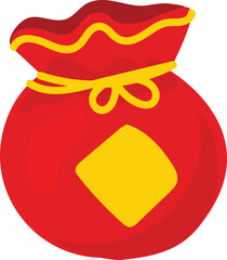 Lucky Money Bag Illustration for Chinese New Year Festival Design