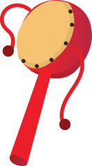 Hand Drum Illustration for Chinese New Year Festival Design