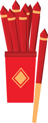 Firecracker Bundle Illustration for Chinese New Year Festival Design