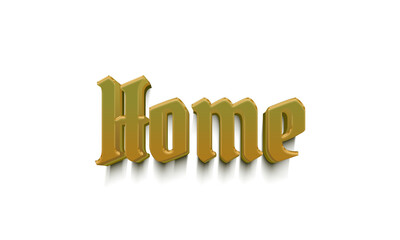 Home transparent 3d text style effect