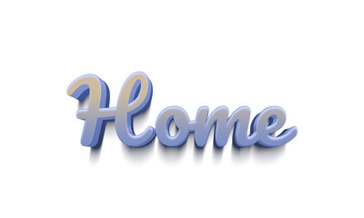 Home transparent 3d text style effect