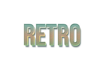 Retro transparent 3d text style effect