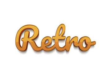 Retro transparent 3d text style effect
