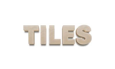 Tiles transparent 3d text style effect