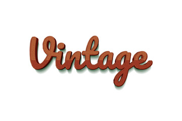 Vintage transparent 3d text style effect