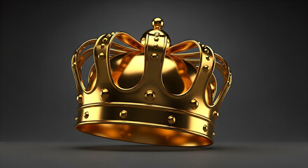 Gold Crown Royalty King Dark Background