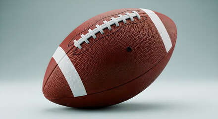 American Football Brown Ball Studio Shot Copy Space
