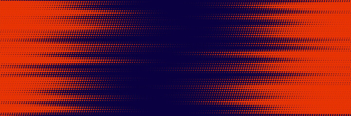 Abstract speed lines style orange color halftone banner design template. Vector sport