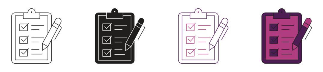 Assessment Icon Set, Vector Illustration.