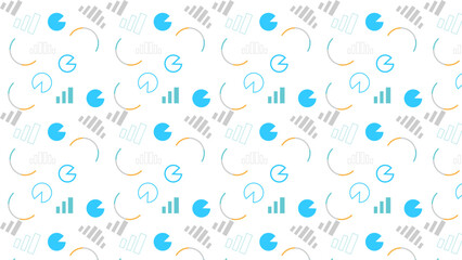  seamless business pattern with icons, vector illustration with transparent background 