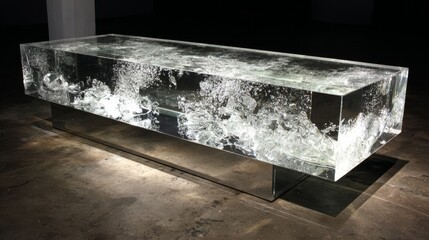 Large beads of condensation on a clear acrylic panel showcasing intricate water textures and refreshing droplets