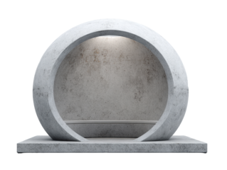 Modern Minimalist Concrete Structure with Light Accents