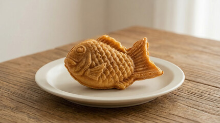 Korean Bungeoppang on Wooden Plate