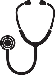 Medical stethoscope icon for healthcare and medicine