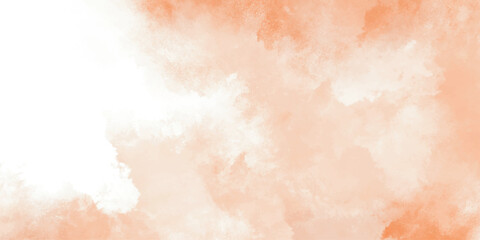 Fototapeta premium orange vector background with clouds. Abstract colorful clouds on gradient illustration. Modern design with grunge and marbled cloudy design. This design is used for wallpaper, poster, Chalkboard.