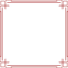 Decorative Corner Frame with Linear Details for Elegant Branding Design