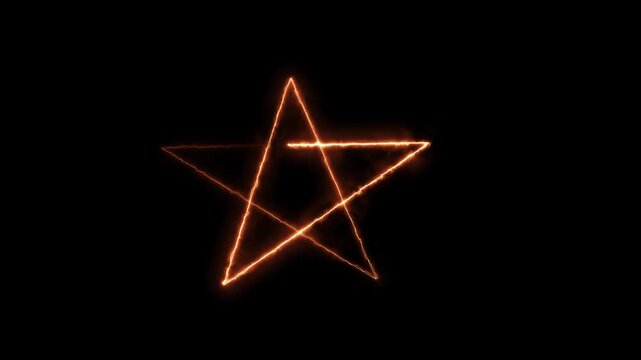 The image features a striking, abstract "X" shape composed of two intersecting diagonal lines. These lines are rendered with a fiery, glowing orange and amber texture.
