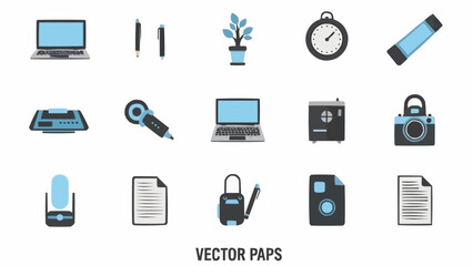 Collection of Office and Business Related Vector Icons.