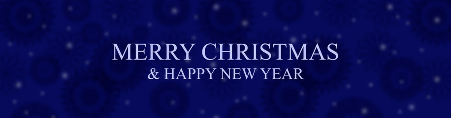 Merry Christmas and Happy New Year banner.