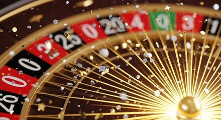 Roulette Wheel Close Up - Casino Game of Chance.