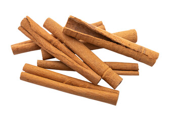 Cinnamon sticks isolated on transparent background