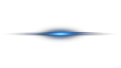 PNG blue light flare with glow and shine on transparent background