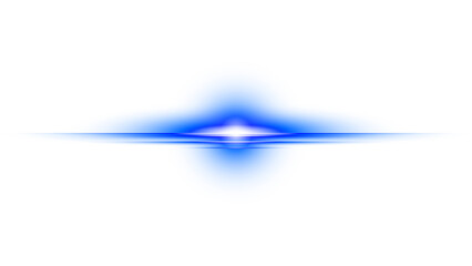 PNG blue light flare with glow and shine on transparent background