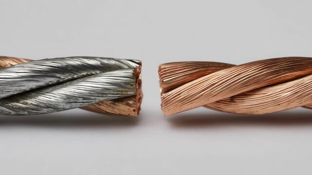 Medium shot illustrating cost efficiency and material quality tradeoffs of copper clad versus solid copper wires.