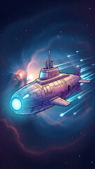 space ship in the sea