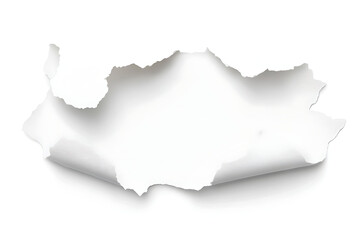 Naklejka premium Torn paper background with ripped edges and curled corner