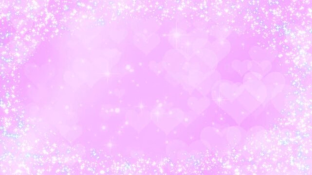 Romantic Rose Transition with Sparkling Heart Fram