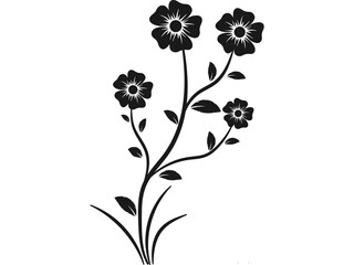 Black flowers Vectors