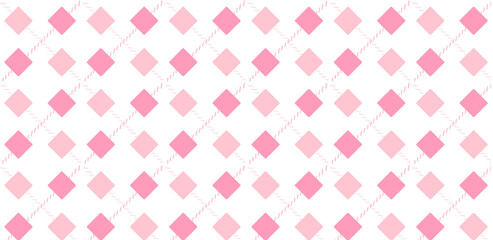 Repeating Pattern with Pink Squares, Vintage Geometry Design, Minimal Abstract Background
